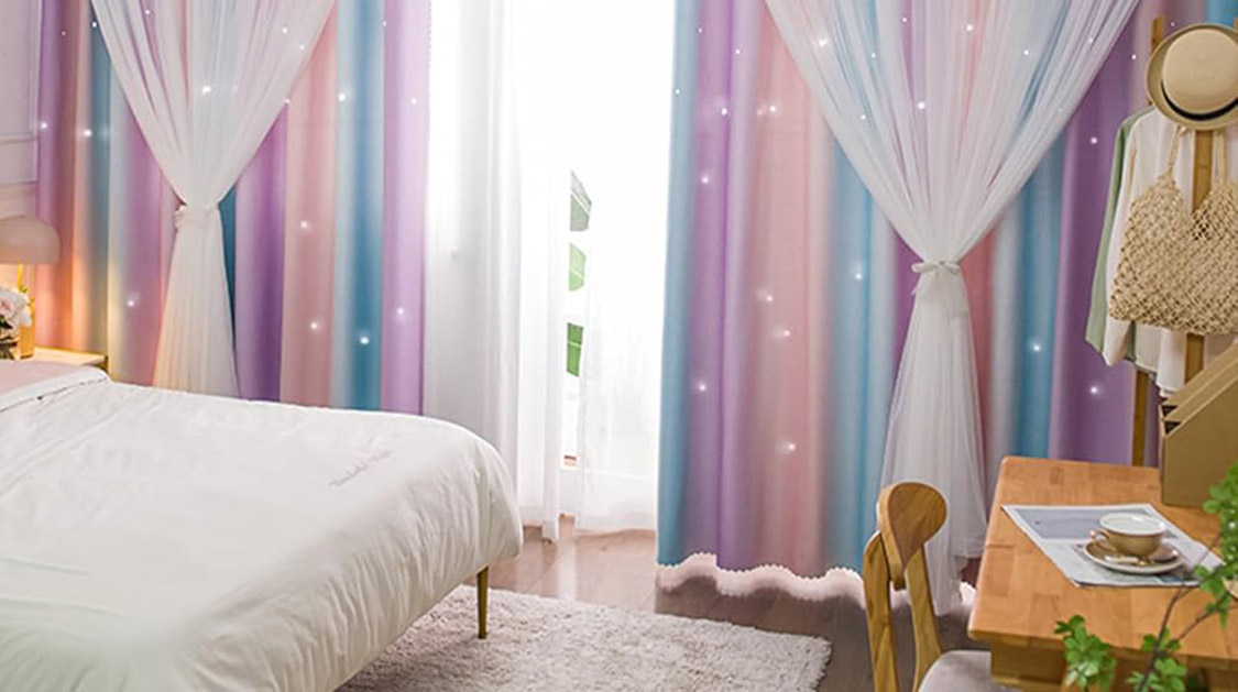 Yancorp Gradient Curtains for Girls’ Bedroom: Adding Romance and Elegance to Your Space