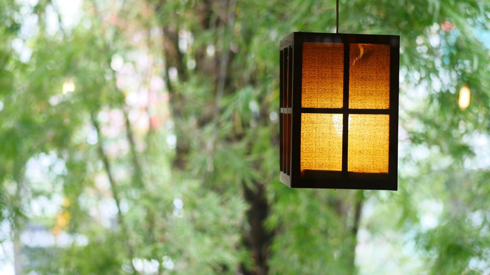 pendant lamp paper shade linen texture soft ambien