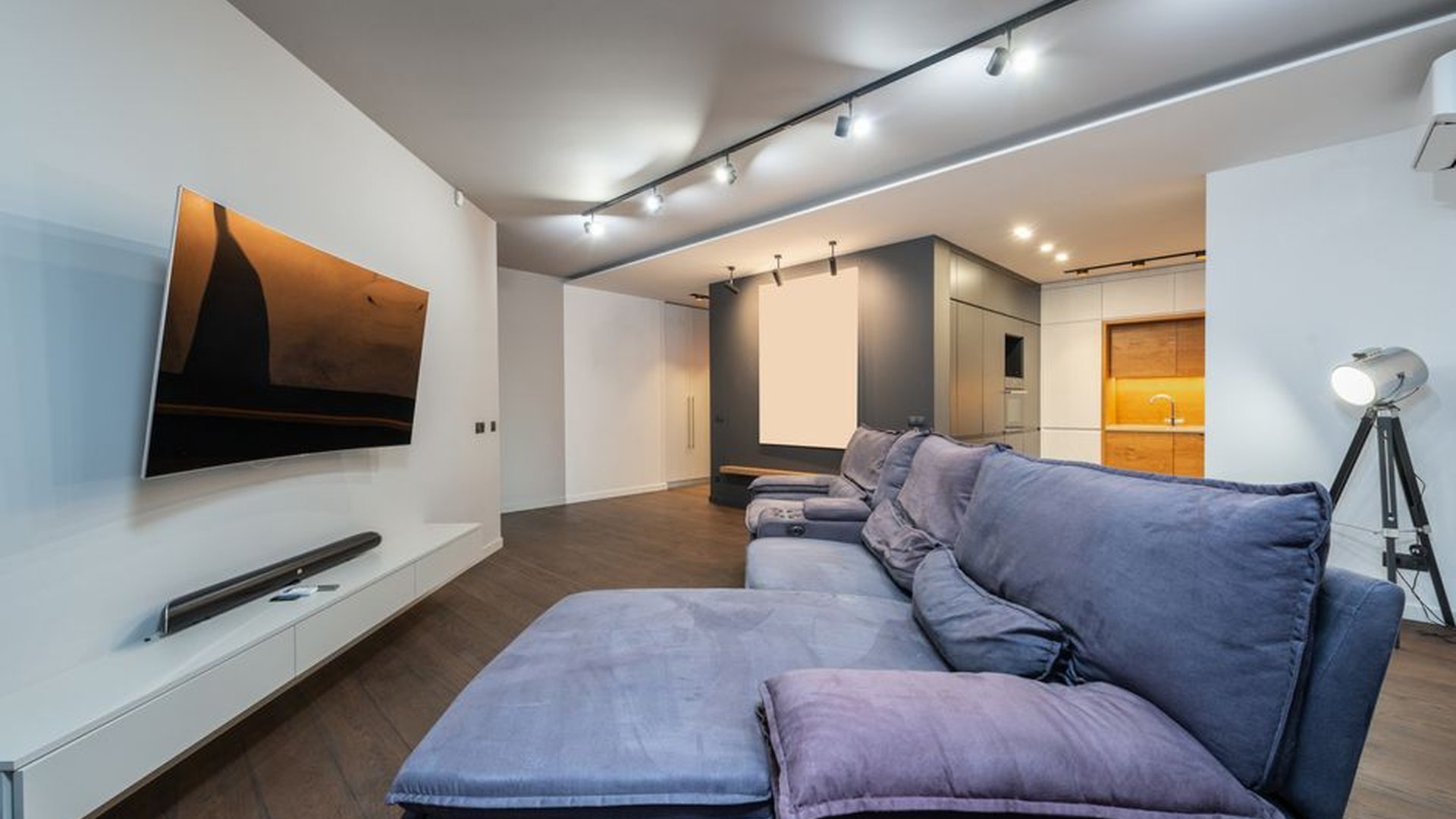 living room lighting setup overhead fixture floor