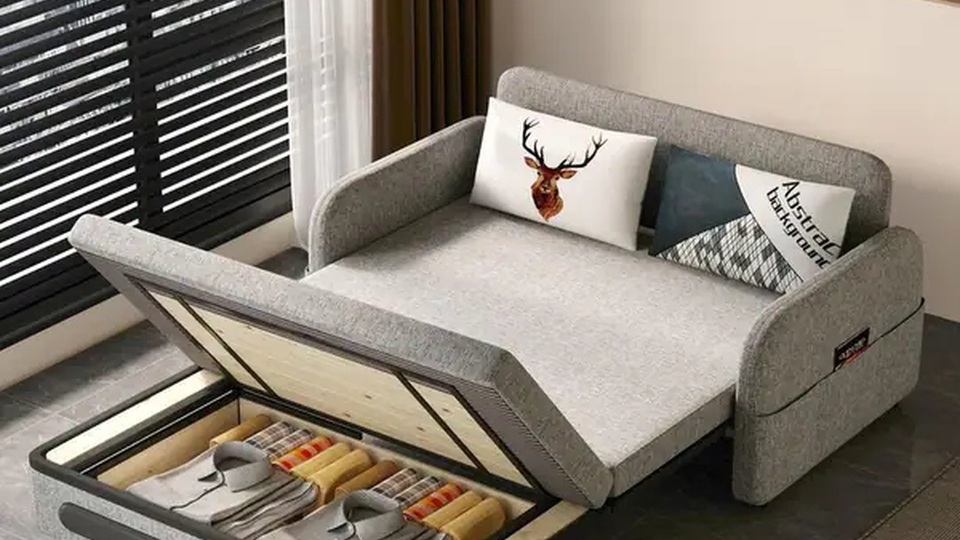adjustable backrest sleeper sofa hidden storage mo