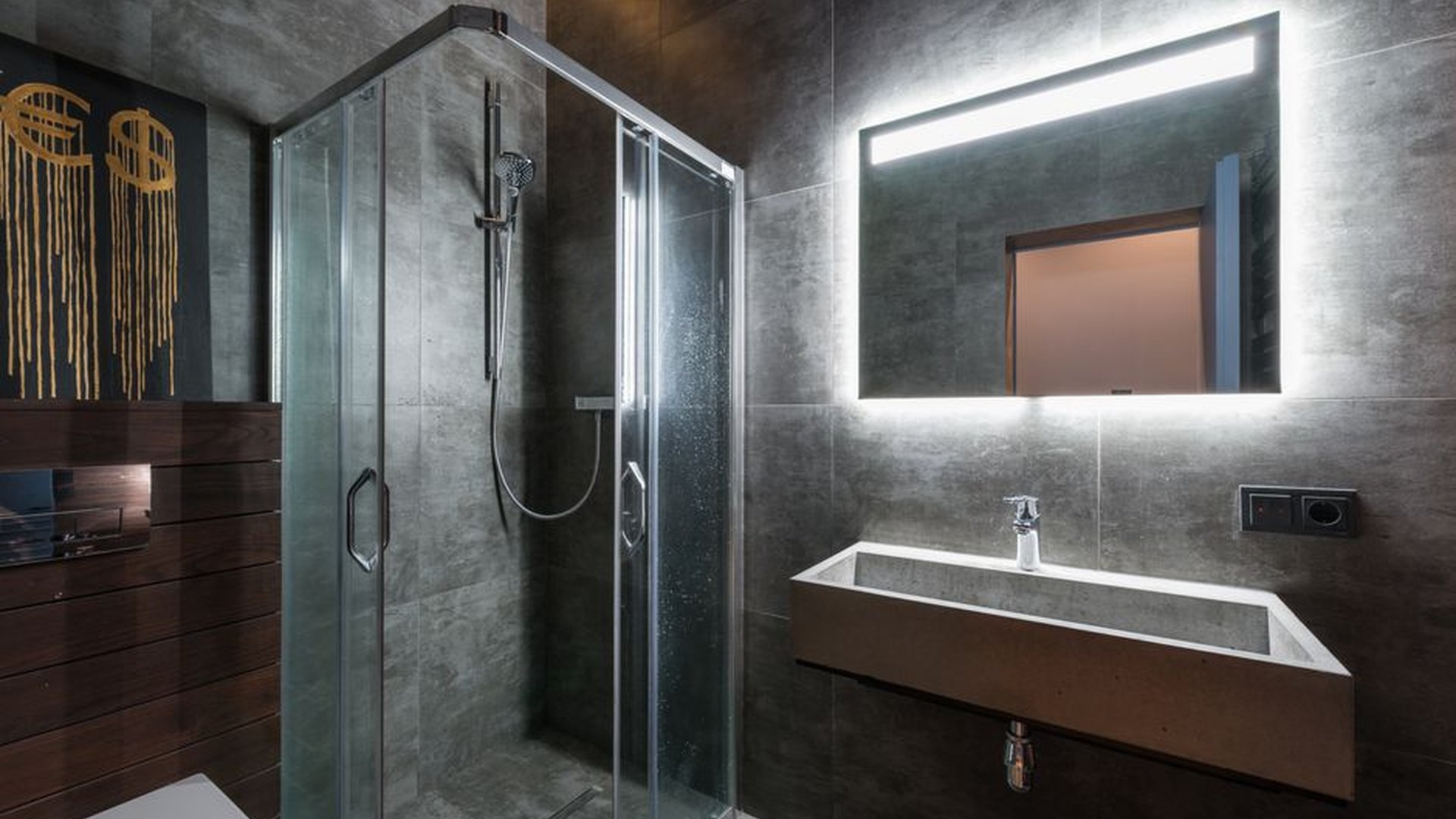 bathroom mirror LED strips warm lighting soft glow